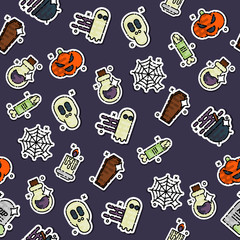 Colored halloween pattern