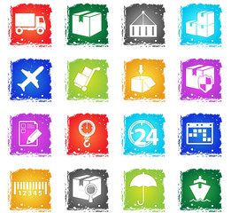 delivery icon set