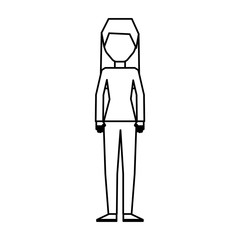 young woman avatar character vector illustration design