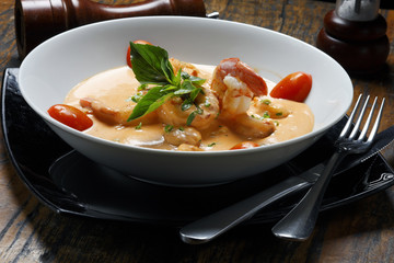 haute cuisine shrimp