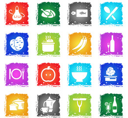 food and kitchen icon set