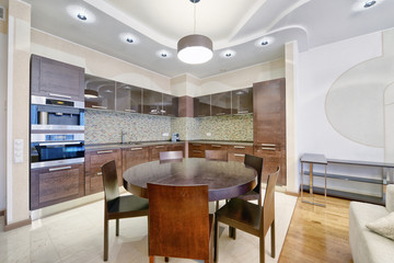 luxury kitchen interior in luxury country house