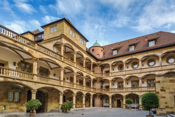 Fototapeta na wymiar Courtyard of the Old Castle, Stuttgart, Germany