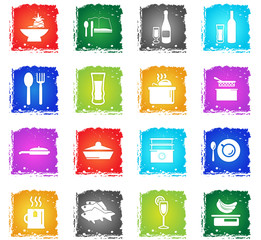 food and kitchen icon set