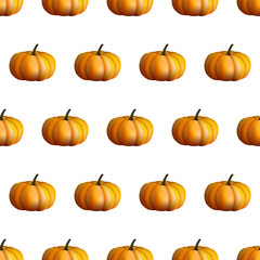 Pumpkin seamless pattern texture in a realistic style
