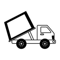 garbage truck isolated icon vector illustration design