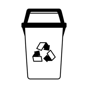 garbage bin isolated icon vector illustration design
