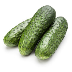 Cucumber vegetable isolated on white background cutout