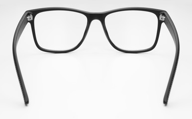 Unisex black plastic frame reading glasses