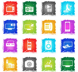 home appliances icon set