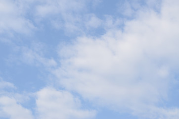 Fototapeta premium White fluffy clouds in blue sky flow follow wind,fresh in morning
