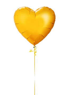 Gold Heart Balloon