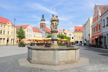 Cottbus, Altmarkt mit Marktbrunnen