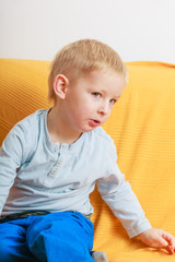 Fototapeta premium Little boy playing and having fun