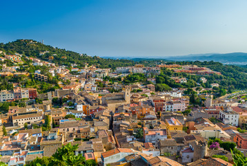 Fototapeta na wymiar View from hill of Begur (Catalonia, Spain)