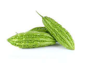 Bitter melon , Bitter gourd on white background