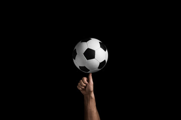 Fototapeta premium rotation of a soccer ball