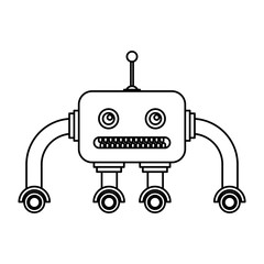 electric robot avatar character vector illustration design