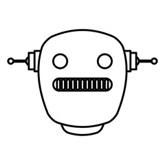 electric robot avatar character vector illustration design