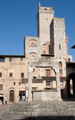 Historic town San Gimignano in the Tuscany, Italy