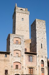 Historic town San Gimignano in the Tuscany, Italy