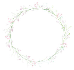 Obraz na płótnie Canvas Vector floral circle frame.