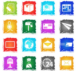 post service icon set