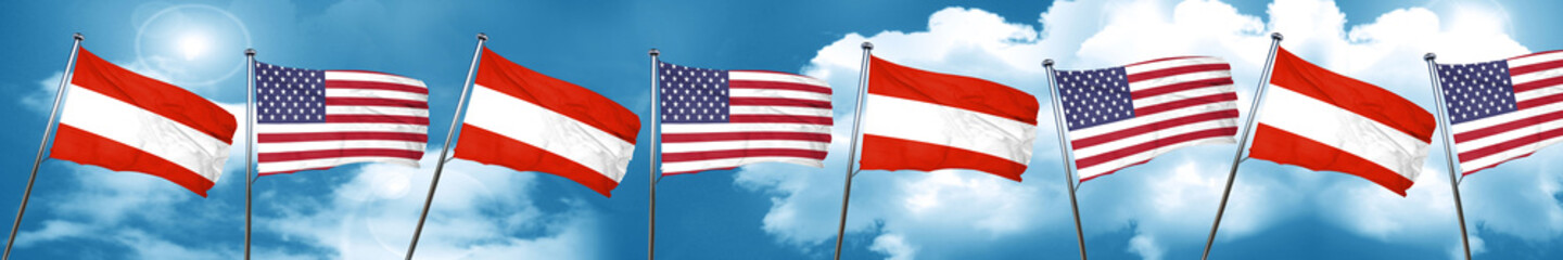 Austria flag, 3D rendering