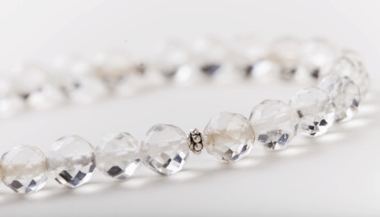 transparent fiber glass rosary,