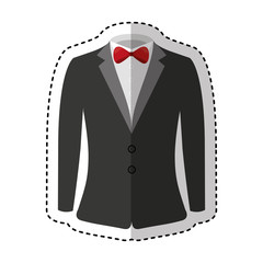 elegant gentleman suit icon vector illustration design