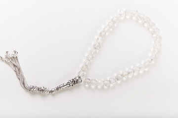 transparent fiber glass rosary,