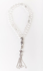 transparent fiber glass rosary,
