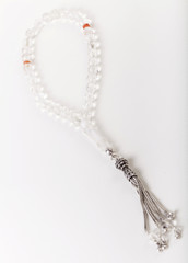 transparent fiber glass rosary,