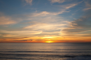 Naklejka na ściany i meble Sunset at Manhattan Beach, Half Moon Bay, California