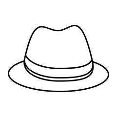 gentleman hat isolated icon vector illustration design