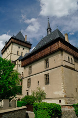 Fototapeta premium Famous medieval Karlstejn castle near Prague in Czech Republic
