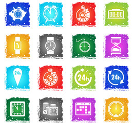time icon set