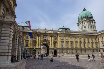 Fototapeta na wymiar Budapest Royal Castle -Courtyard of the Royal Palace
