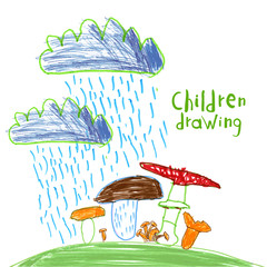 Childrens naive drawing
