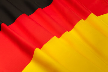 Picture of silky pleated German flag
