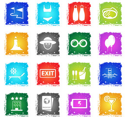 travel icon set