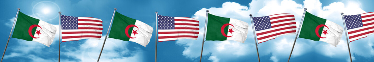 algeria flag, 3D rendering