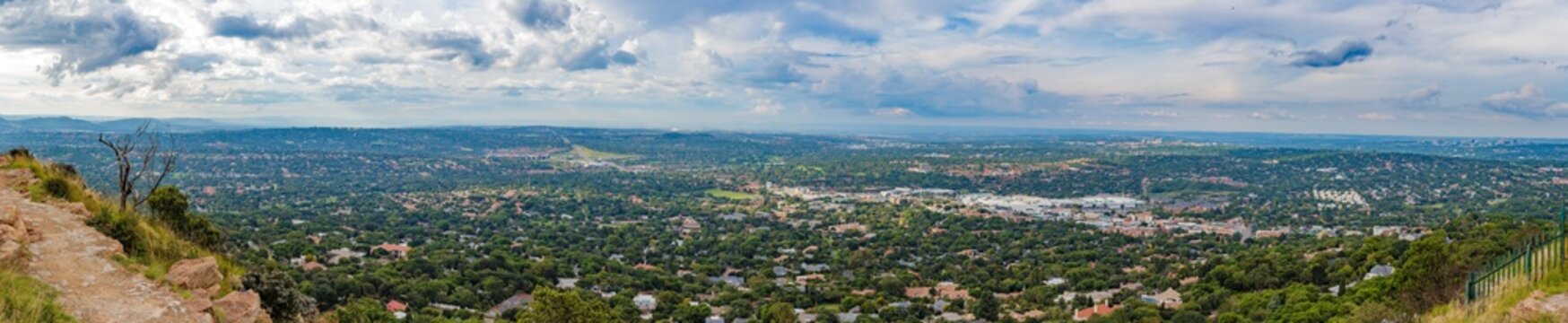 Clouds above Johannesburg North Western Suburbs Wide Panorama fr