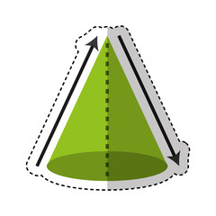 triangle figure geometric icon vector illustration design