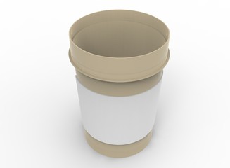 3d illustration of pill bottle. white background isolated. icon for game web.