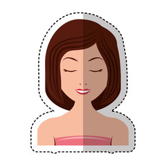 Face of woman in spa vector illustration design