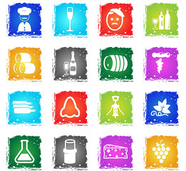 vineyard icon set