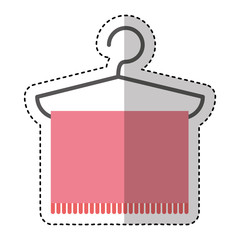 towel hanging in hook vector illustration design