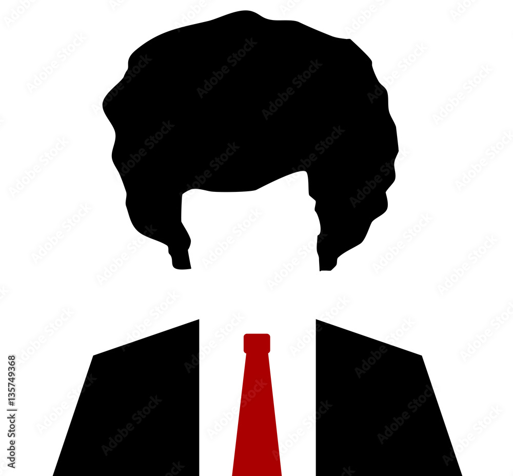 Wall mural person with afro wearing suit and tie