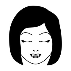 Face of woman in spa vector illustration design